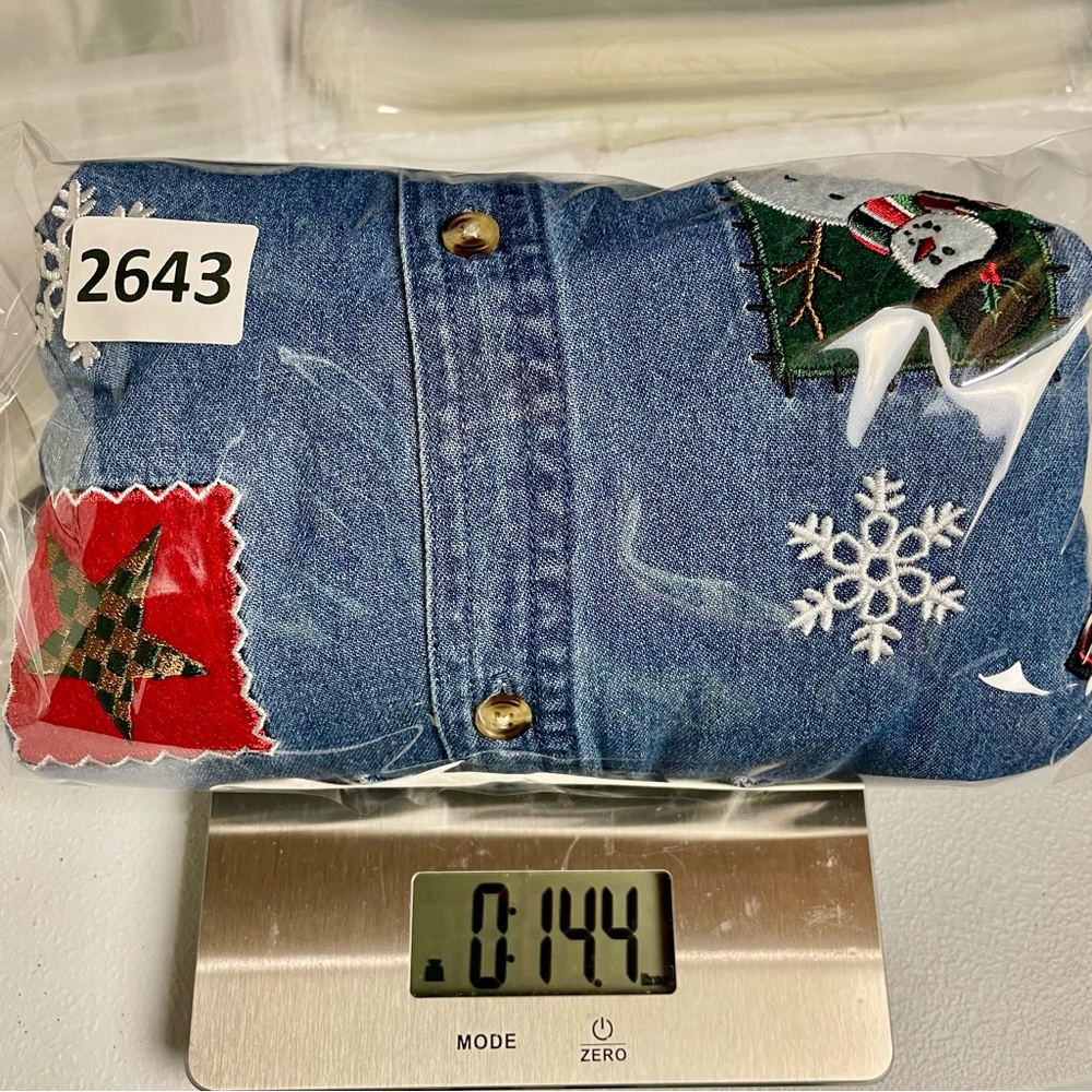 Holiday Editions Winter Denim Shirt Snowmen Snowflakes Grannycore Oversized 2X - Picture 12 of 12